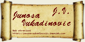 Junoša Vukadinović vizit kartica